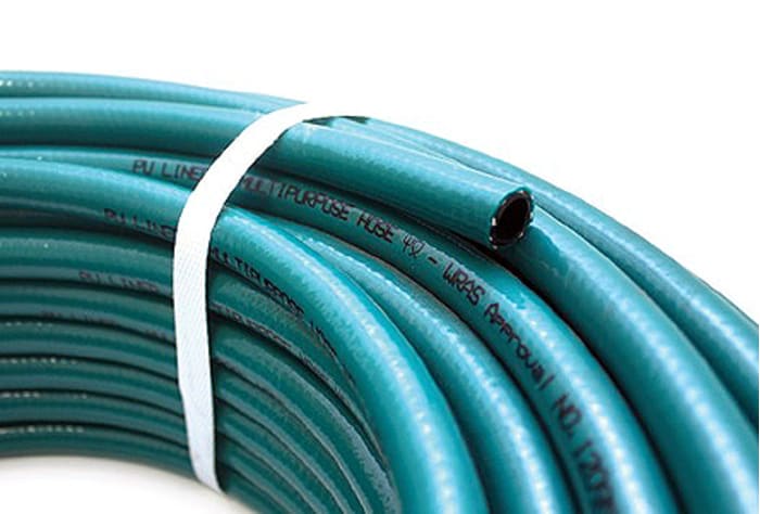 RS PRO PUR, Hose Pipe, 6mm ID, 10mm OD, Green, 100m