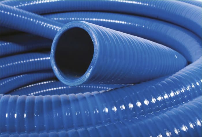 RS PRO PVC, Hose Pipe, 38mm ID, 47mm OD, Blue, 5m