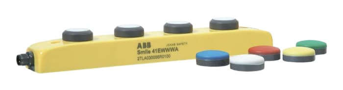 ABB Maintained, Momentary Push Button Control Station - 3NO/1NC, 3 Cutouts, Blue, Green, Red, White, Yellow, IP65