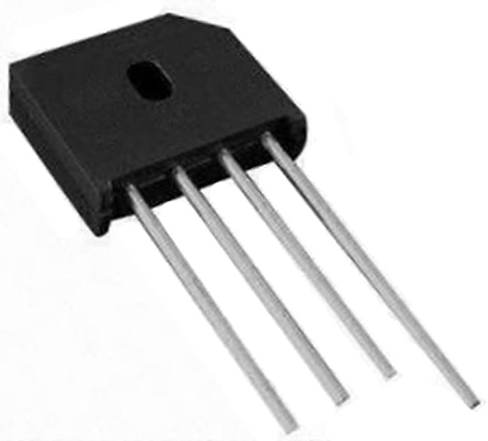 HY Electronic Corp Bridge Rectifier, 6A, 600V, 4-Pin