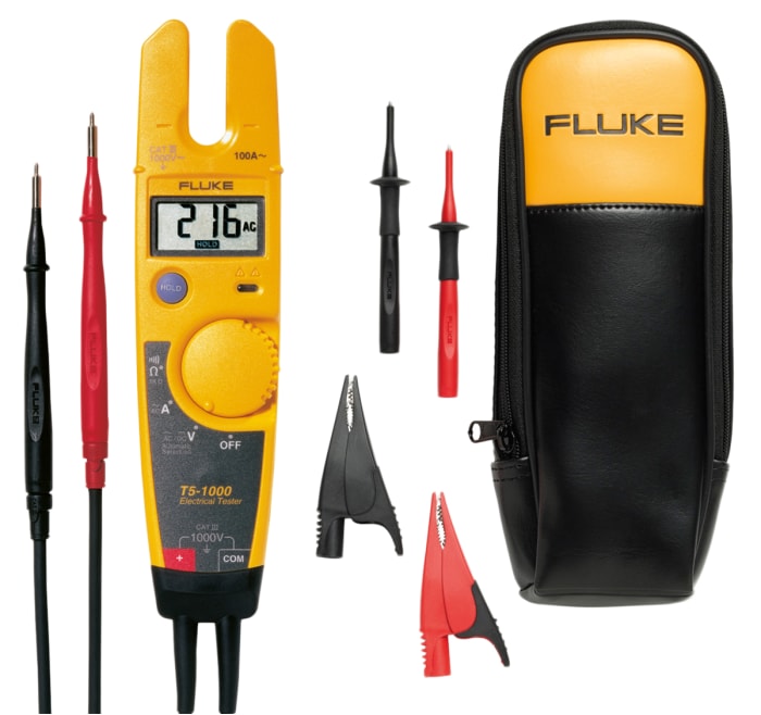 Multimètre numérique T5 Fluke Portable, 1000V c.a. 100A c.a.