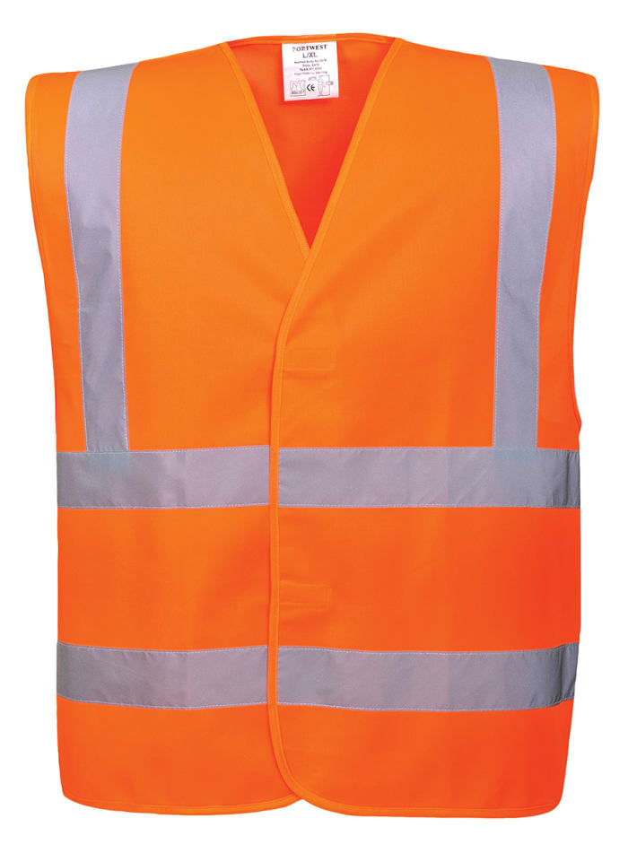RS PRO Orange Hi Vis Waistcoat, XXL → XXXL