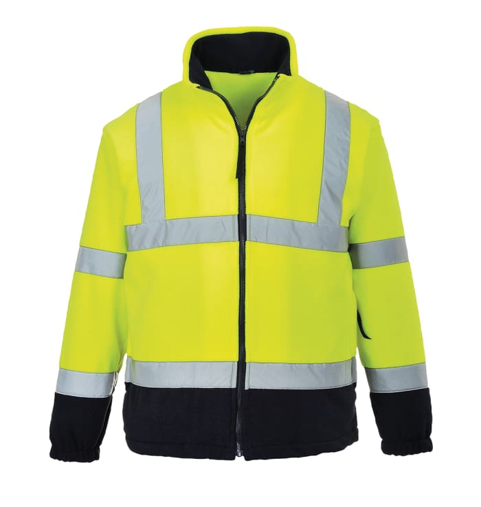 RS PRO Navy/Yellow Men Hi Vis Fleece, L