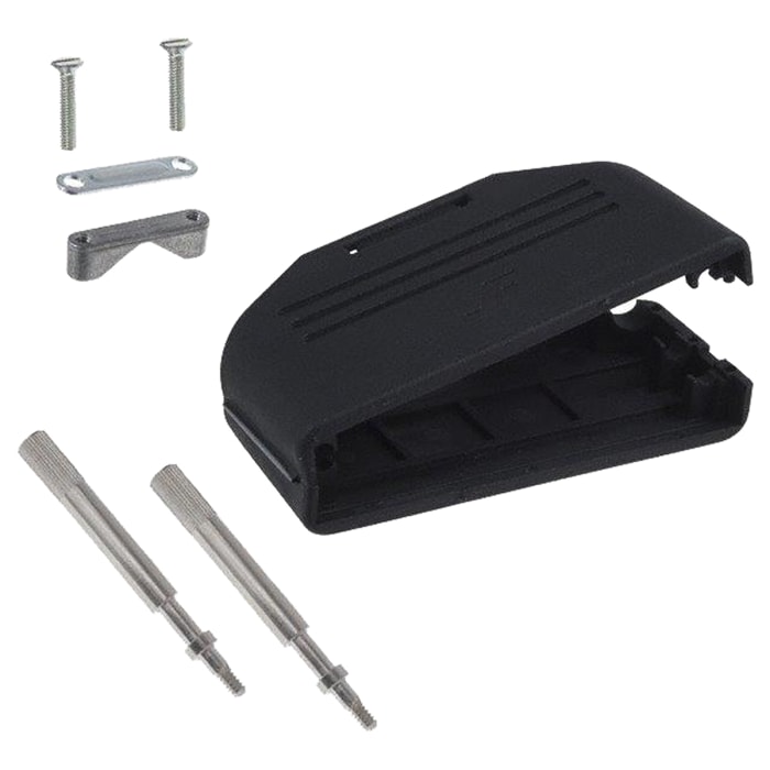 Amphenol Communications Solutions CLF Series Thermoplastic Straight D-Sub Backshell, 50 Way Strain Relief