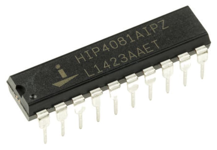Renesas Electronics HIP4080AIPZ MOSFET Gate Driver 4, 2.5 A, 15V 20-Pin, PDIP