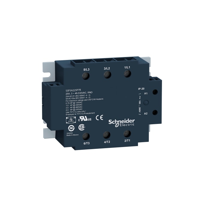 Schneider Electric Solid State Relay, 50 A Load, Panel Mount, 530 V ac Load, 36 V ac Control