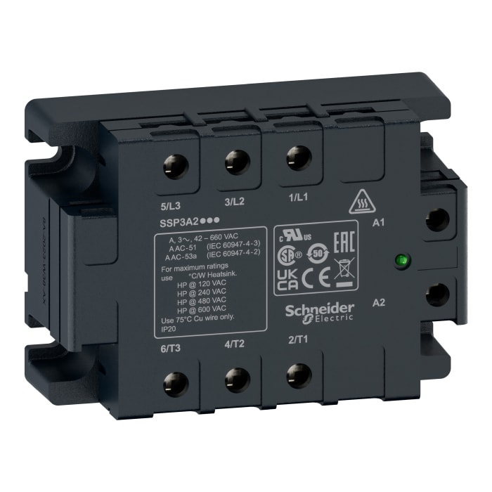 Schneider Electric Harmony Relay Series Solid State Relay, 50 A Load, Panel Mount, 530 V ac Load, 280 V ac Control