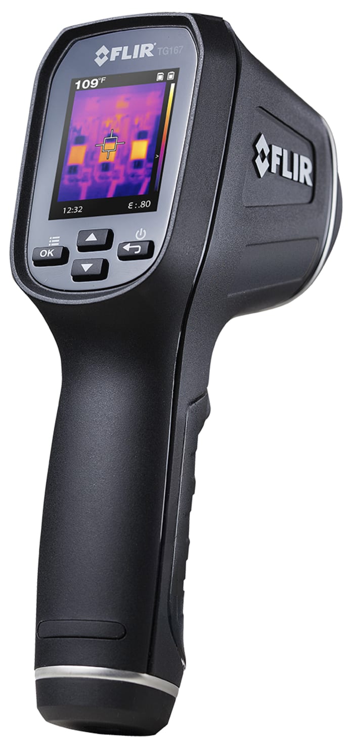 FLIR TG167 Infrared Thermometer, -25°C Min, +380°C Max, ±1.5 °C Accuracy, °C and °F Measurements