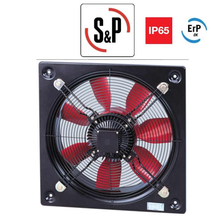 Soler&Palau 010245 - HCFB/4-450/H HCFB Square Wall Mounted Helix Fan, 6830m³/h, 65dB, Compact Design, Corrosion