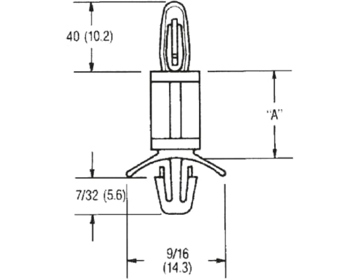 LCBS-6-01, 9.5mm High Nylon PCB Support Pillar for 4mm PCB Hole