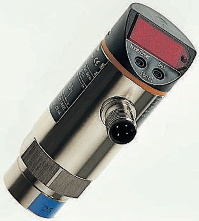 ifm electronic Pressure Sensor, 0bar Min, 25bar Max, DC PNP - NO/NC Programmable Output, Absolute Reading