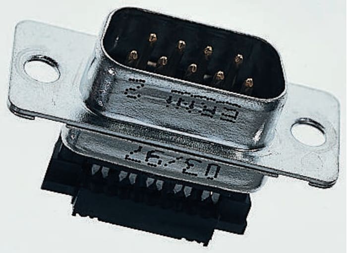 Connecteur Sub-D Femelle Provertha 37 voies Montage sur câble Angle droit