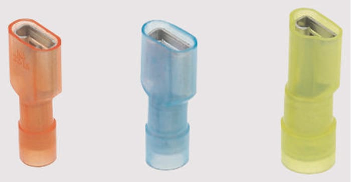 JST LVDDF Yellow Insulated Female Spade Connector, Receptacle, 6.35 x 0.8mm Tab Size, 2.6mm² to 6.6mm²