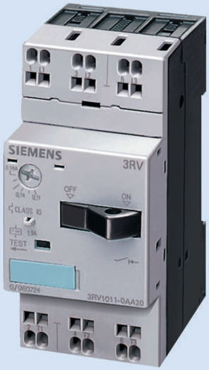 Siemens SIRIUS 690 V Motor Protection Circuit Breaker - 3P Channels, 0.55 → 0.8 A, 100 kA