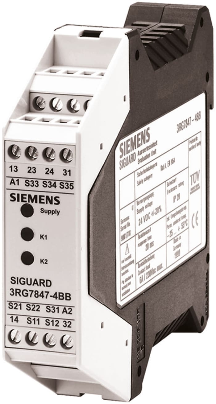 Siemens Dual-Channel Safety Mat/Edge Safety Relay, 24V dc, 2 Safety Contacts