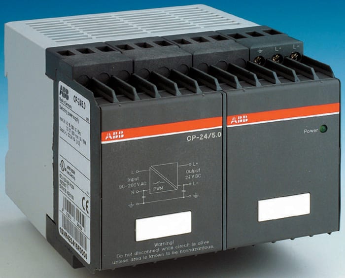 ABB Switch Mode DIN Rail Panel Mount Power Supply, 2.5A Output, 30W