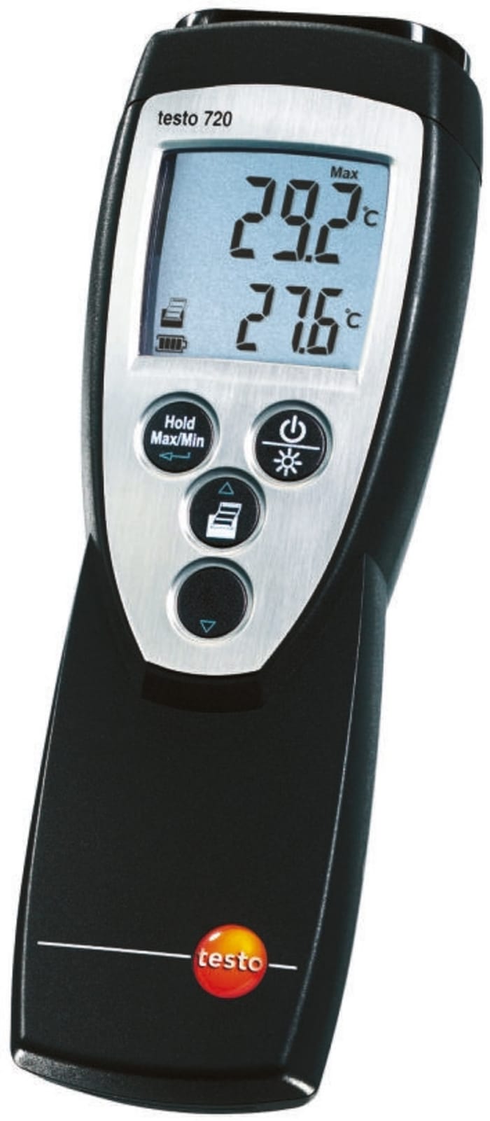 Testo 720 Wired Digital Thermometer for Industrial, Laboratory Use, NTC, PT100, RTD Probe, 1 Input(s), +800°C Max, ±0.9