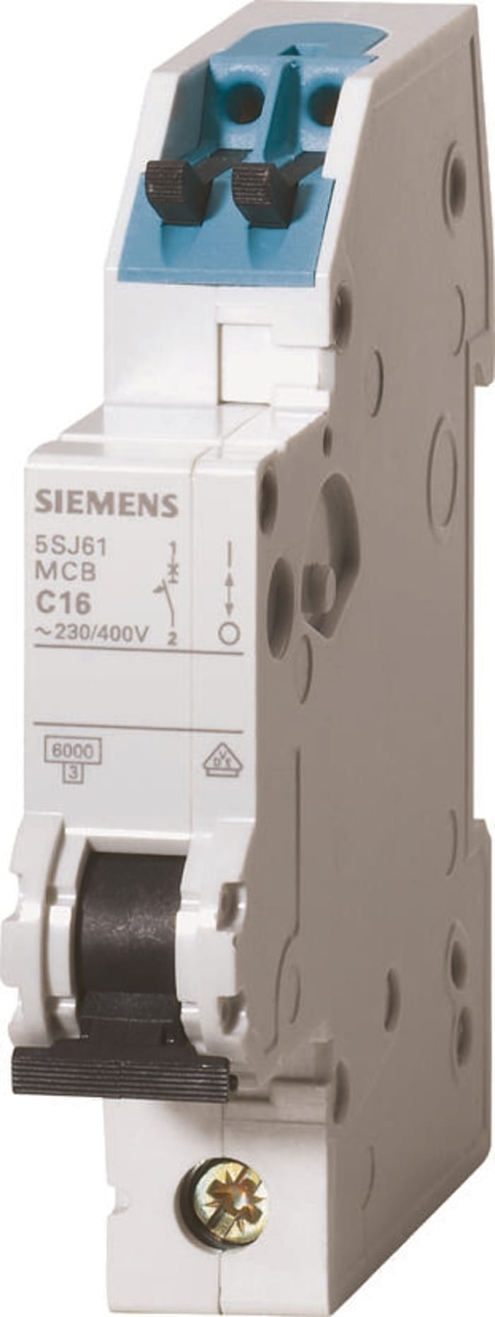 Siemens Sentron 5SJ6 MCB, 2P, 10A Curve C, 230V AC, 60V DC, 6 kA Breaking Capacity