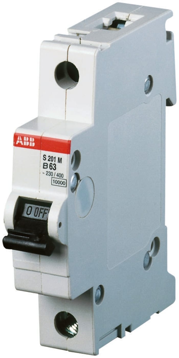 ABB System Pro M Compact S200M MCB, 1P, 32A Curve B, 253V AC, 72V DC, 10 kA Breaking Capacity