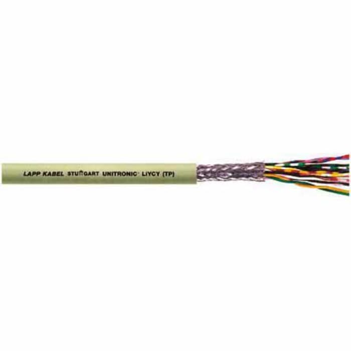 Lapp UNITRONIC Series Data Cable, 4 Pairs, 8 Cores, 0.5 mm², Screened, 20 AWG, 100m, Screened Shield, LiYCY Cable