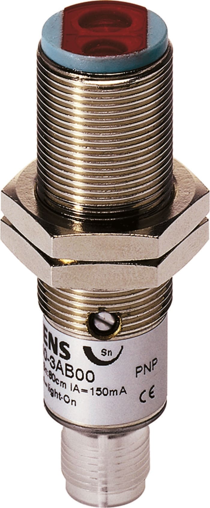 Pepperl + Fuchs Retroreflective Photoelectric Sensor, Barrel Sensor, 3 m Detection Range