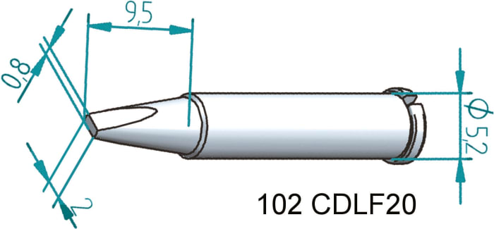 Punta Del Saldatore 2.0mm/0.079in ERSADUR, ERSA