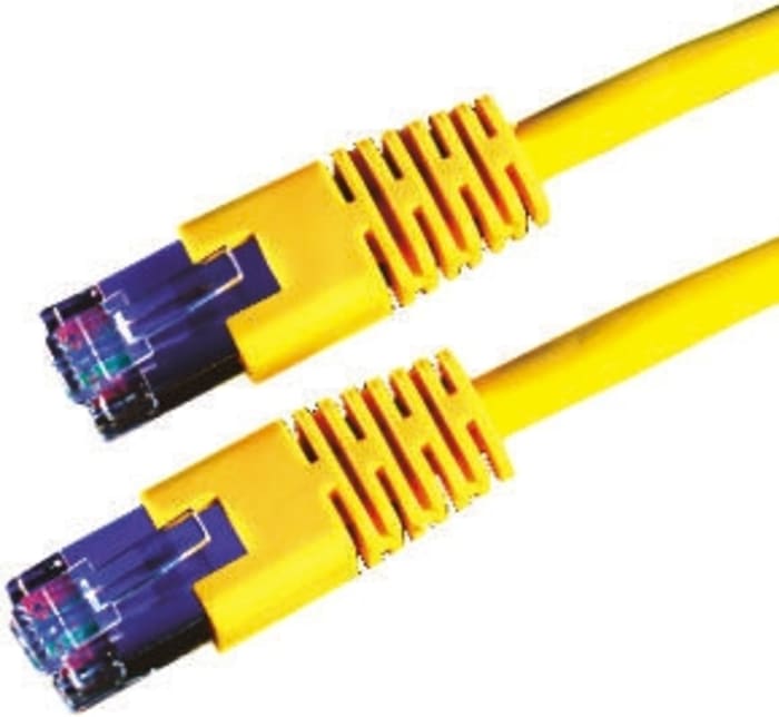 Roline, 10m Cat6, Yellow RJ45 to Male RJ45 Male, S/FTP Shielded, Terminated PVC Sheath