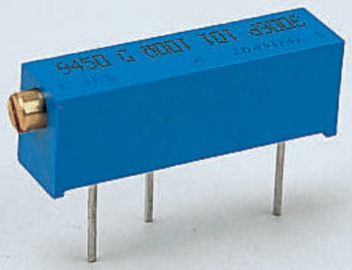 Bourns Trimpot (Trimmer Potansiyometre) 200Ω, 15 Dönüşlü, Yandan Ayarlı, 0,75W, ±100ppm/°C, Pinli, 3006 Serisi