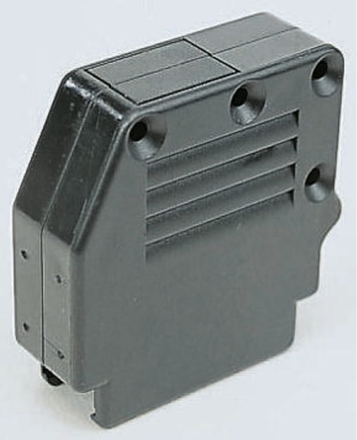 Amphenol Communications Solutions Thermoplastic Right Angle D Sub Backshell, 9 Way, Strain Relief
