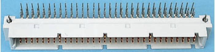 RS PRO 96 Way 2.54mm Pitch, Type C Class C2, 3 Row, Right Angle DIN 41612 Connector, Plug