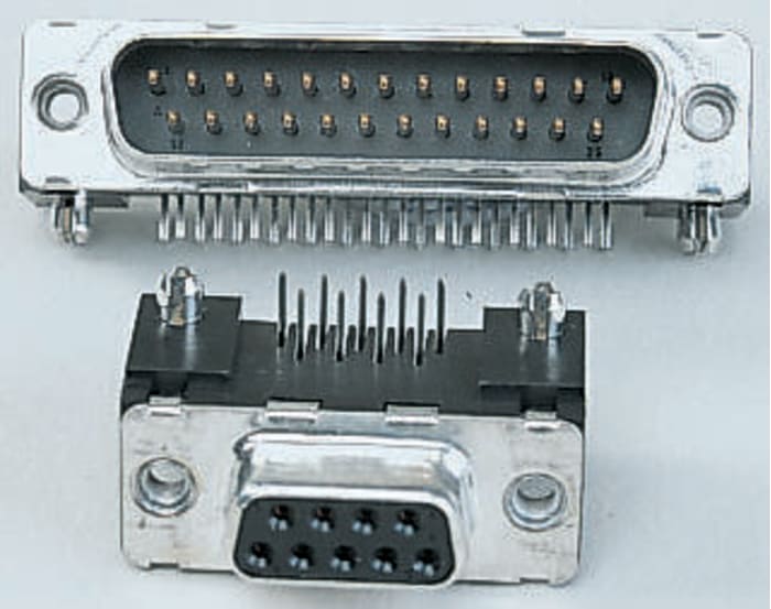 Amphenol Communications Solutions Delta D 15 Way Right Angle Through Hole D-sub Connector Socket, 2.74mm Pitch, with M3