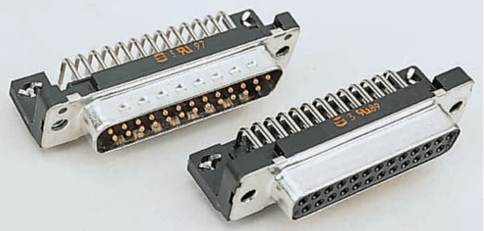 Conector D-sub HARTING, paso 2.76mm, Ángulo de 90° , Montaje en orificio pasante, Hembra, Terminación Soldador, 6.5A,