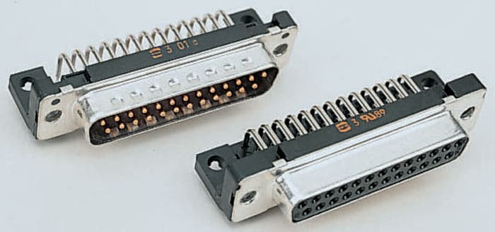 HARTING 15 Way Right Angle Through Hole D-sub Connector Socket, 2.74mm Pitch, with M3 Threaded Inserts