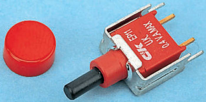 C & K Miniature Push Button Switch, Momentary, PCB, SPDT