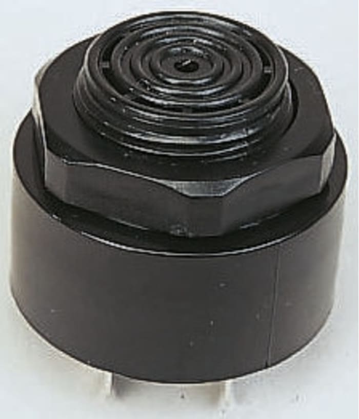 87dB Panel Mount Fast Pulse Internal Piezo Buzzer, 42.5 (Dia.) x 33mm, 6V dc Min, 28V dc Max