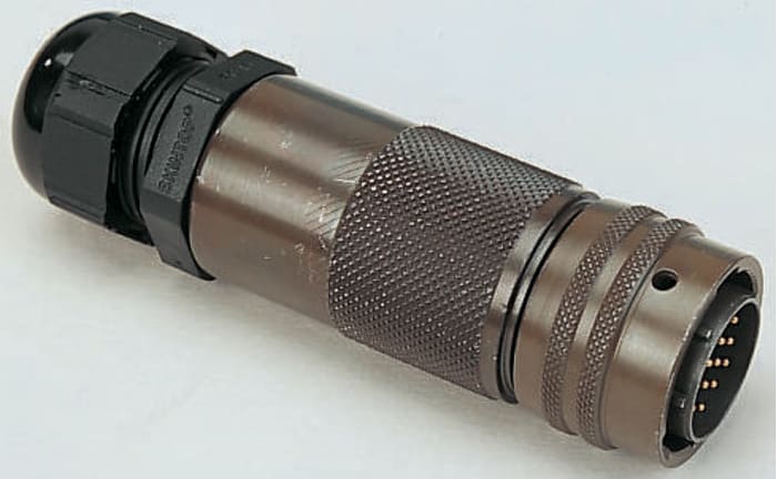 Amphenol Socapex, 451 4 Way Cable Mount MIL Spec Circular Connector Plug, Pin Contacts,Shell Size 8, Bayonet Coupling