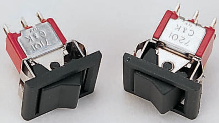 C & K SPDT, Latching Rocker Switch Panel Mount