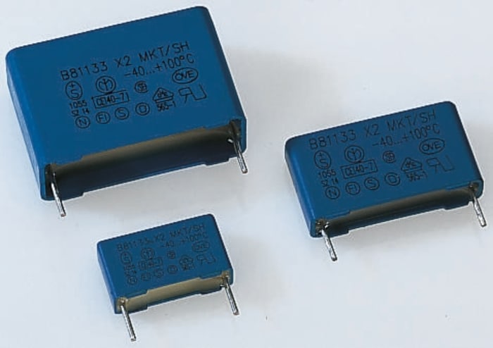 Epcos Polypropylene Film Capacitor, 250V ac, ±20%, 2.2nF
