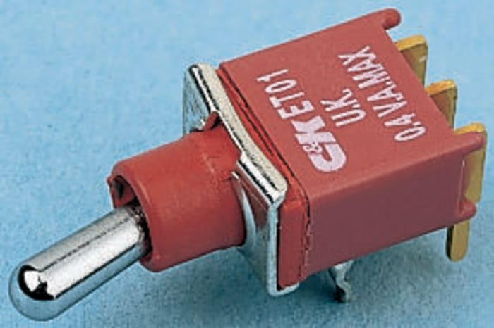 No Toggle Switch / Toggle Anahtar, SPDT, 0,4 VA, İğne Bacaklı, (Açık)-Açık, IP57