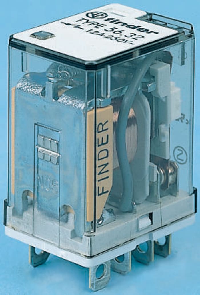 Relais Finder 56 Series, 2 RT, bobine 230V c.a. Montage sur CI 1.5W