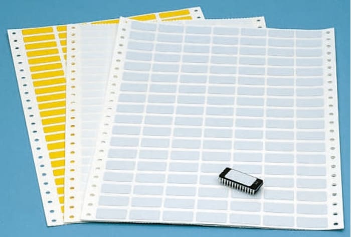 Brady Yellow Adhesive Printer Label Sheet