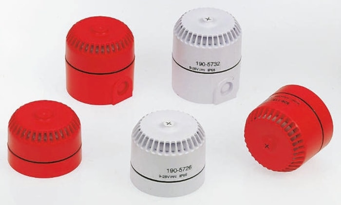 White deep lock base sounder,9-28Vdc