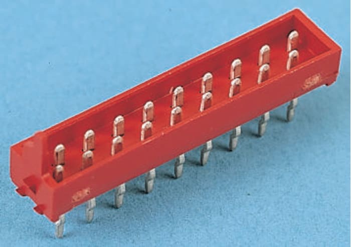 TE Connectivity Micro-MaTch Series Straight Through Hole PCB Header, 14 Contact(s), 2.54 mm Pitch, 2 Row, Shrouded
