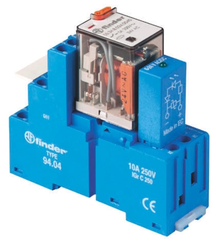 Module de relais d'interface Finder , 58 Series, 4 RT, montage Rail DIN