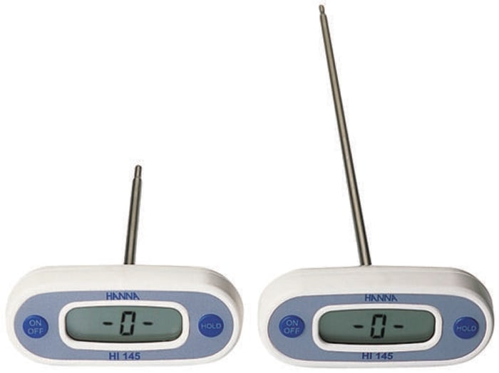 Hanna Instruments HI 145 Handheld Digital Thermometer for Food Industry, Industrial Use, 1 Input(s), +220°C Max, ±0.3