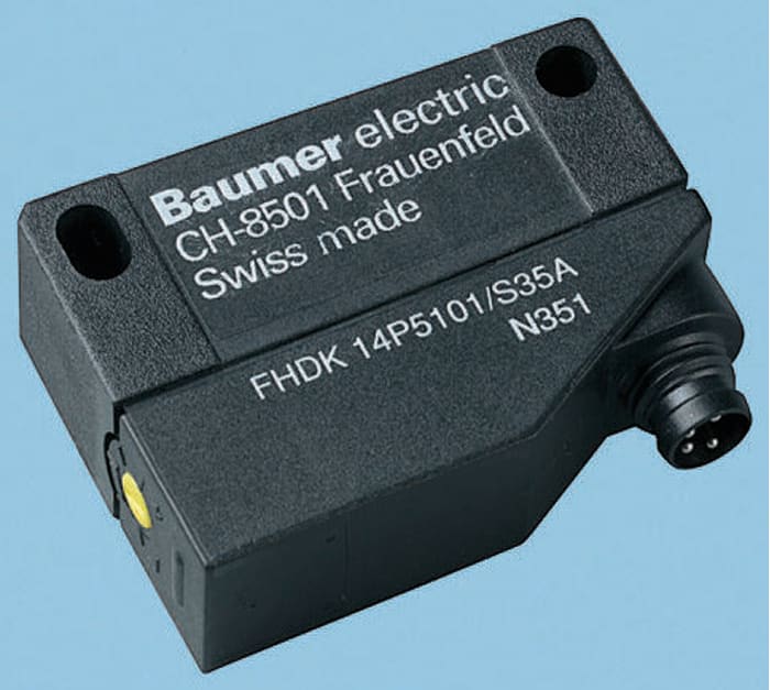 Baumer Diffuse Photoelectric Sensor, Block Sensor, 20 → 350 mm Detection Range
