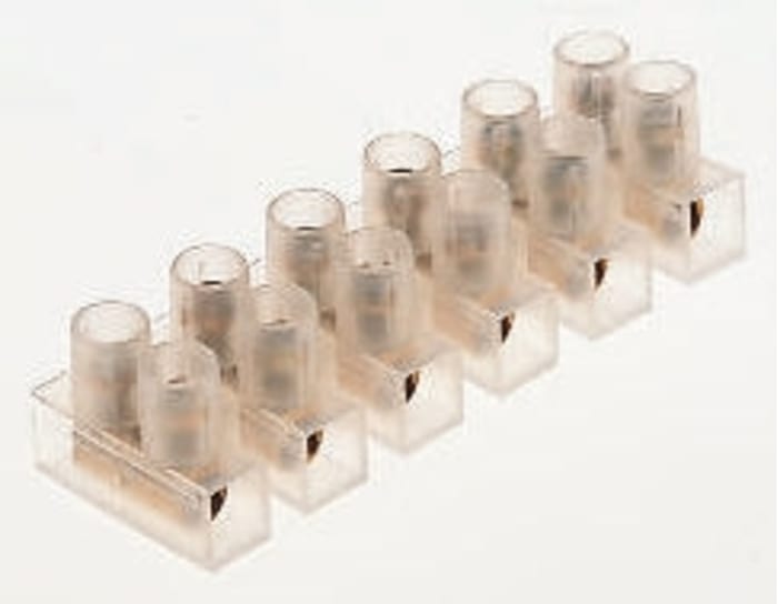 Non-Fused Terminal Block, 12-Way, 32A, 4 mm² Wire, Screw Down Termination