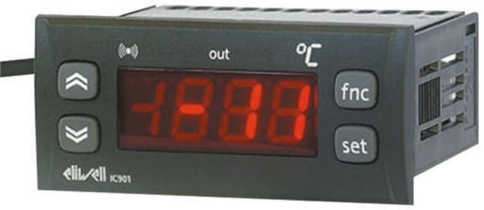 Eliwell On/Off Temperature Controller, 74 x 32mm, NTC, PTC Input, 12 V ac/dc Supply
