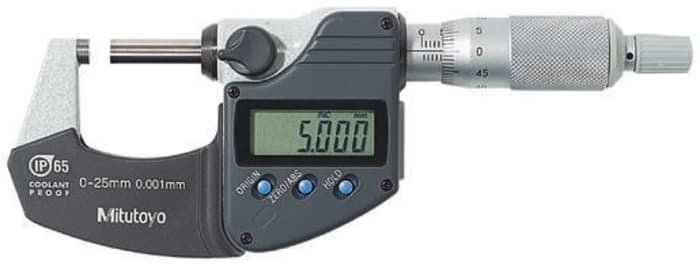 Mikrometr, přesnost: ±0.00005 in, rozlišení: 0.00005 in, Obojí, max. měření: 25mm, rozsah: 0 mm →25 mm Mitutoyo