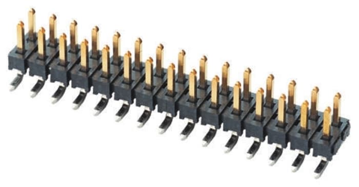 Samtec TMM Series Straight Surface Mount Pin Header, 40 Contact(s), 2.0mm Pitch, 2 Row(s), Unshrouded